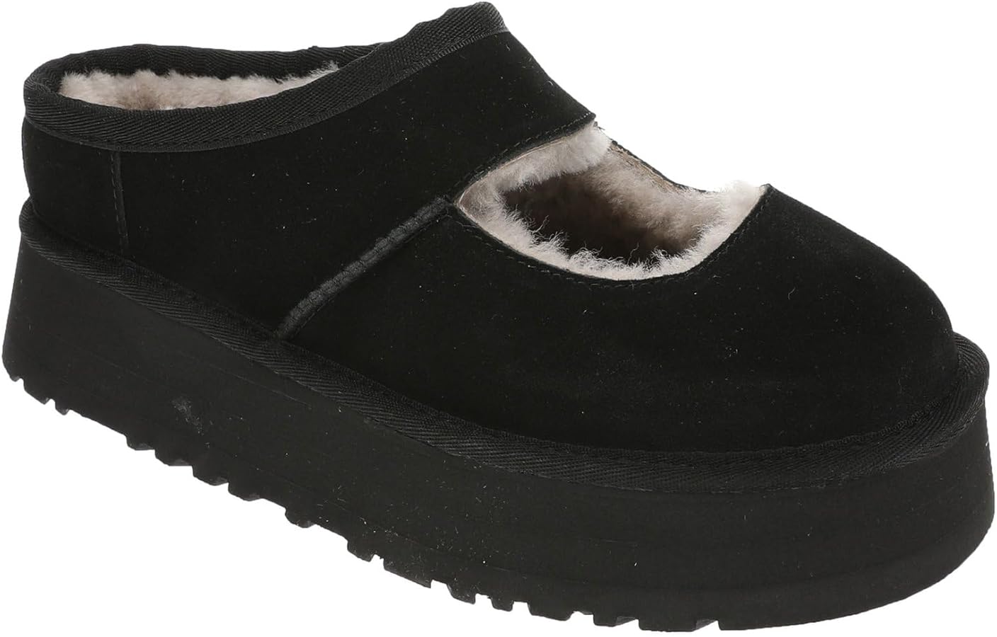 Amazon.com | UGG Women's Bea Mary Jane Slipper, Black, 7 | Flats