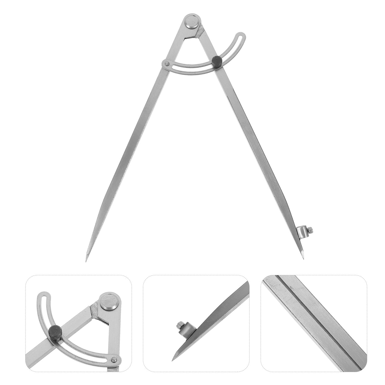 Compas de Dessin 12 Pouces Ailes Réglables en Métal Robuste, Outil de Géométrie Portable pour Tracer Cercles Précis, Boussole Scolaire et Fournitures D’écriture pour Lycée