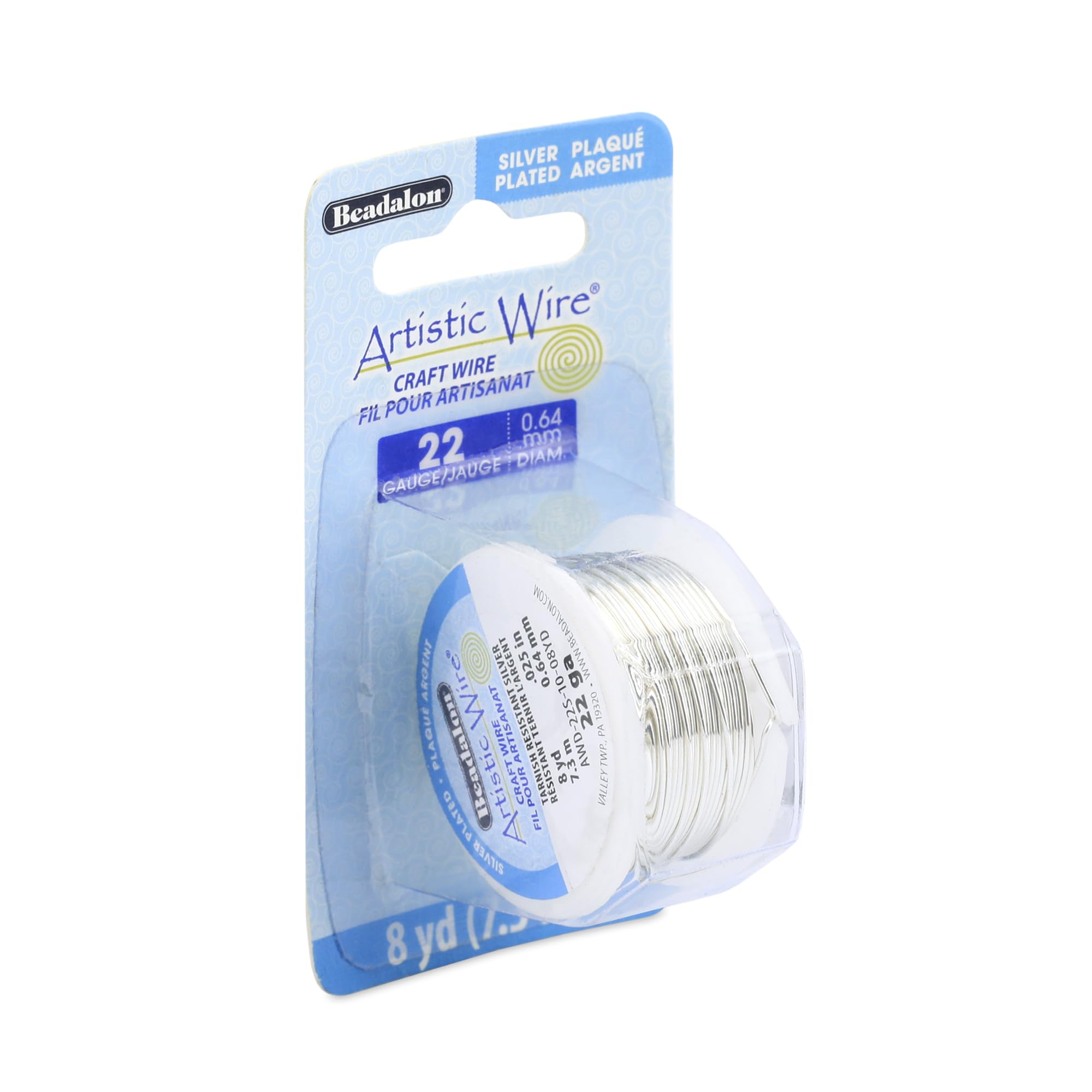 Artistic Wire 22-Gauge Tarnish Resistant Silver Wire,8-Yard