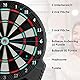 Elektronische Dartscheibe, FB-32 Profi Elektronik Dartspiel Dartautomat mit 4 LCD-Anzeige und 6 Darts und 24 Pfeilkopf 27 Spiele mit 243 Spieloptionen E-Dartboards für 16 Spieler