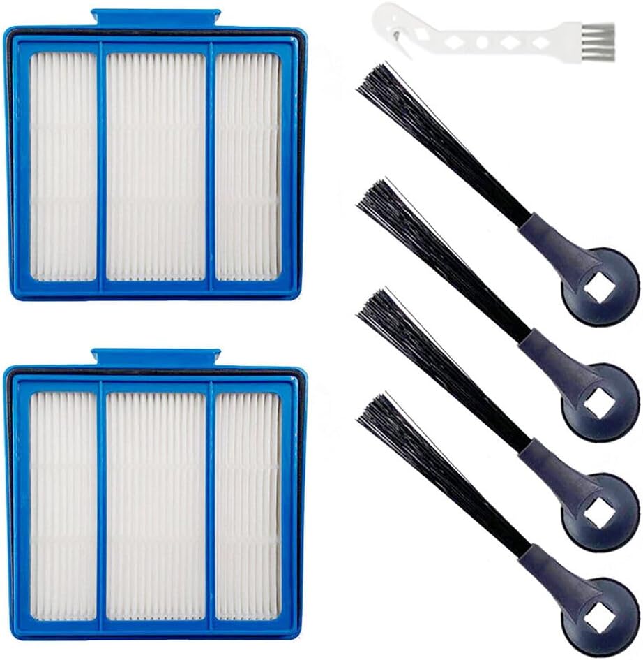 Side Brush Filter Fit for Shark IQ Self-Empty Base RV1001AE Robot Vacuum Cleaner MS
