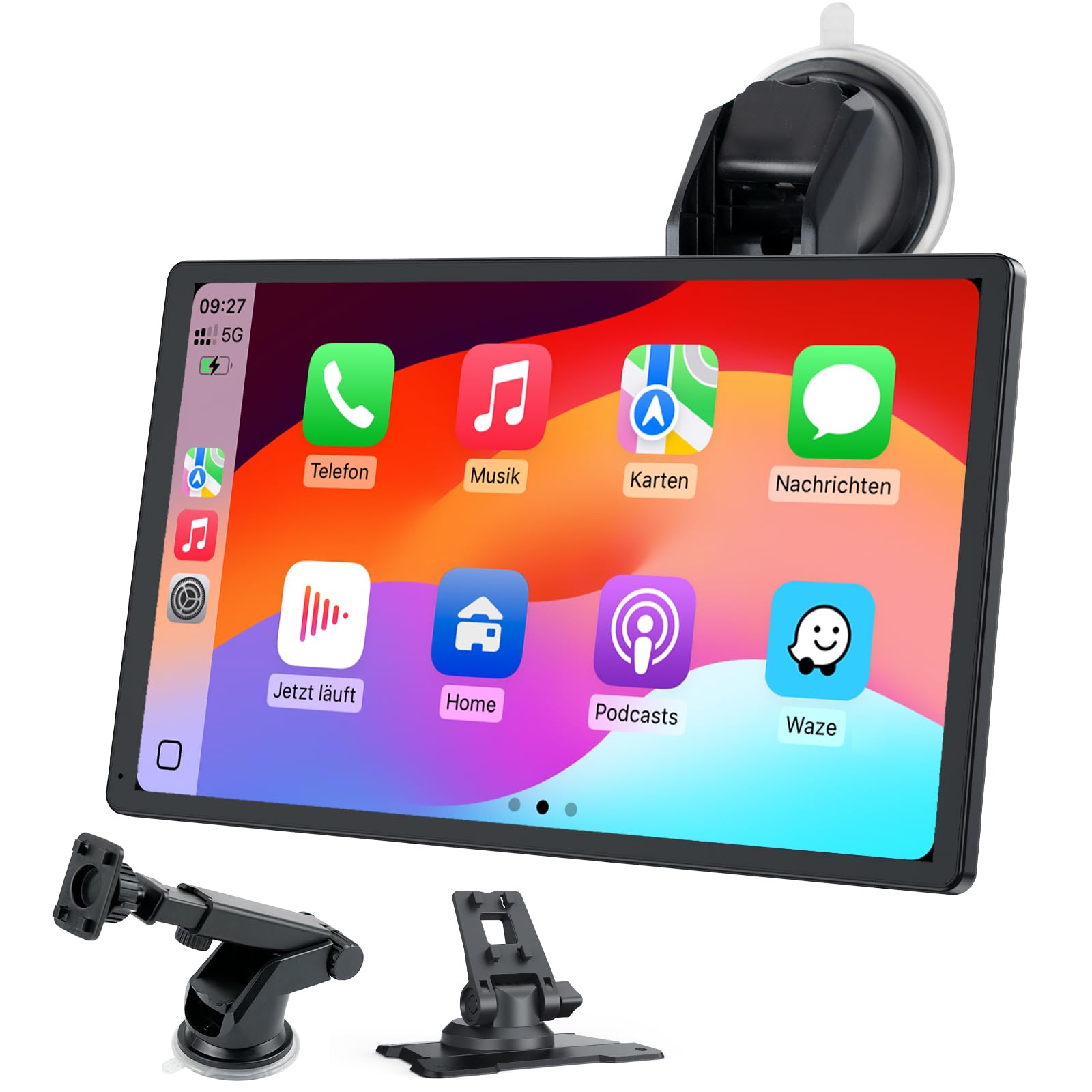 Foxpark 9.26 Zoll CarPlay Display mit IPS Touchscreen, kabellosem Apple CarPlay und Android Auto, Bluetooth 5.0, Mirror Link, FM und AUX, schnelle Plug and Play Installation für ältere Fahrzeuge