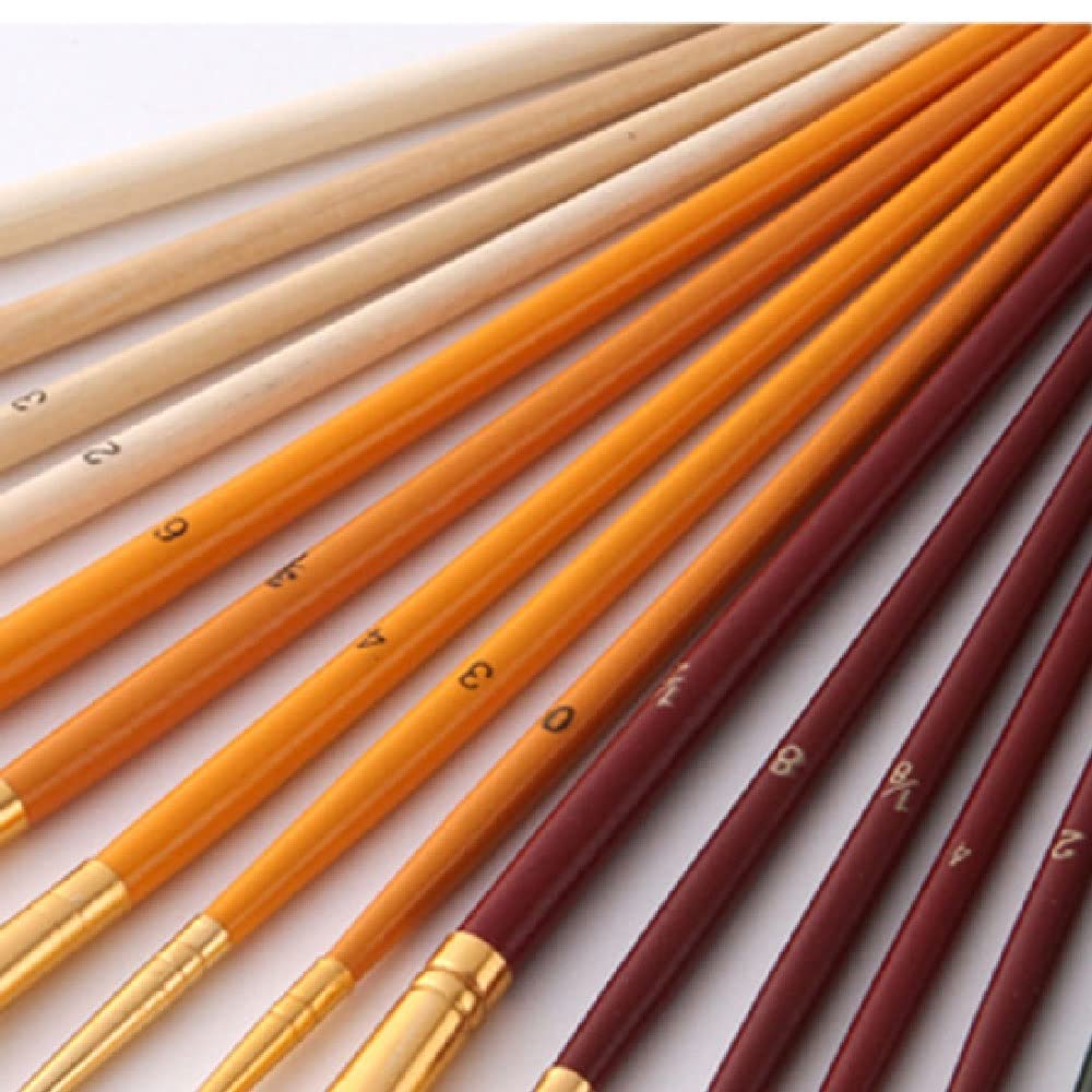 25-teiliges Set Nylonhaarpinsel für Öl-, Acryl- und Aquarellmalerei, Malpinselstift, Künstlerbedarf, Schreibwaren,