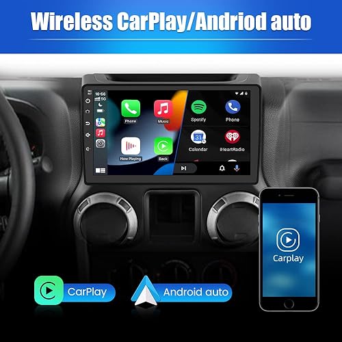 Miniatura 3 de Car Radio Stereo Android 12 for Jeep Wrangler JK Gand Cherokee Dodge Ram 1500 with Wireless Apple CarPlay Android Auto