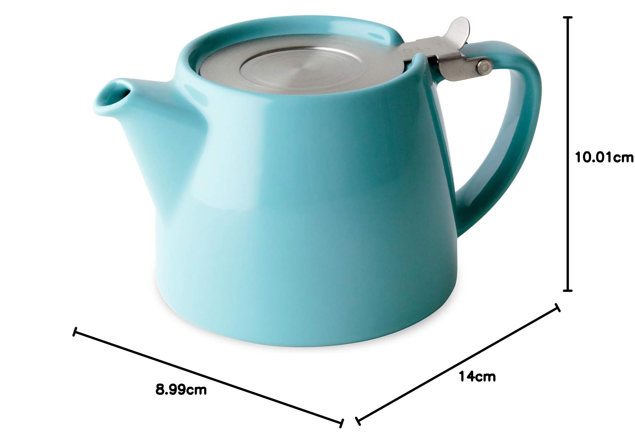 Pour la vie Stump Théière avec infuseur 40cl, Turquoise