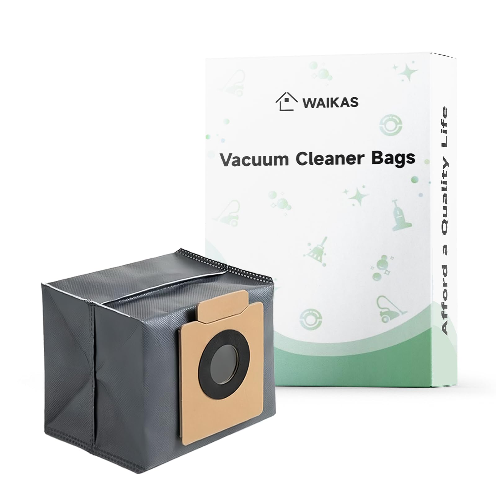 WAIKAS 20 Pack Dust Bags for Eufy X10 Pro Omni, X10 Pro, X8 Pro Robot Vacuum Cleaner, 2.5L Large Capacity Vacuum Bags for Eufy RoboVac X10Pro, X8Pro - Replacement Parts/Accessories