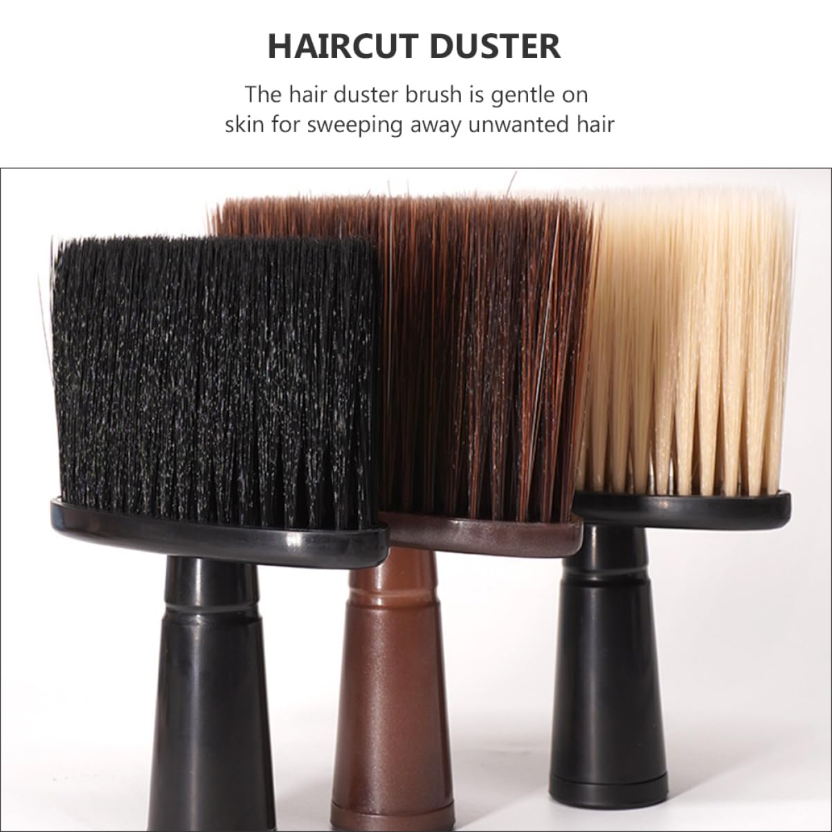 SOESFOUFU Hair Removal Brush for Barber Hair Cutting Cleaning Neck and Face Duster 3pcs Set