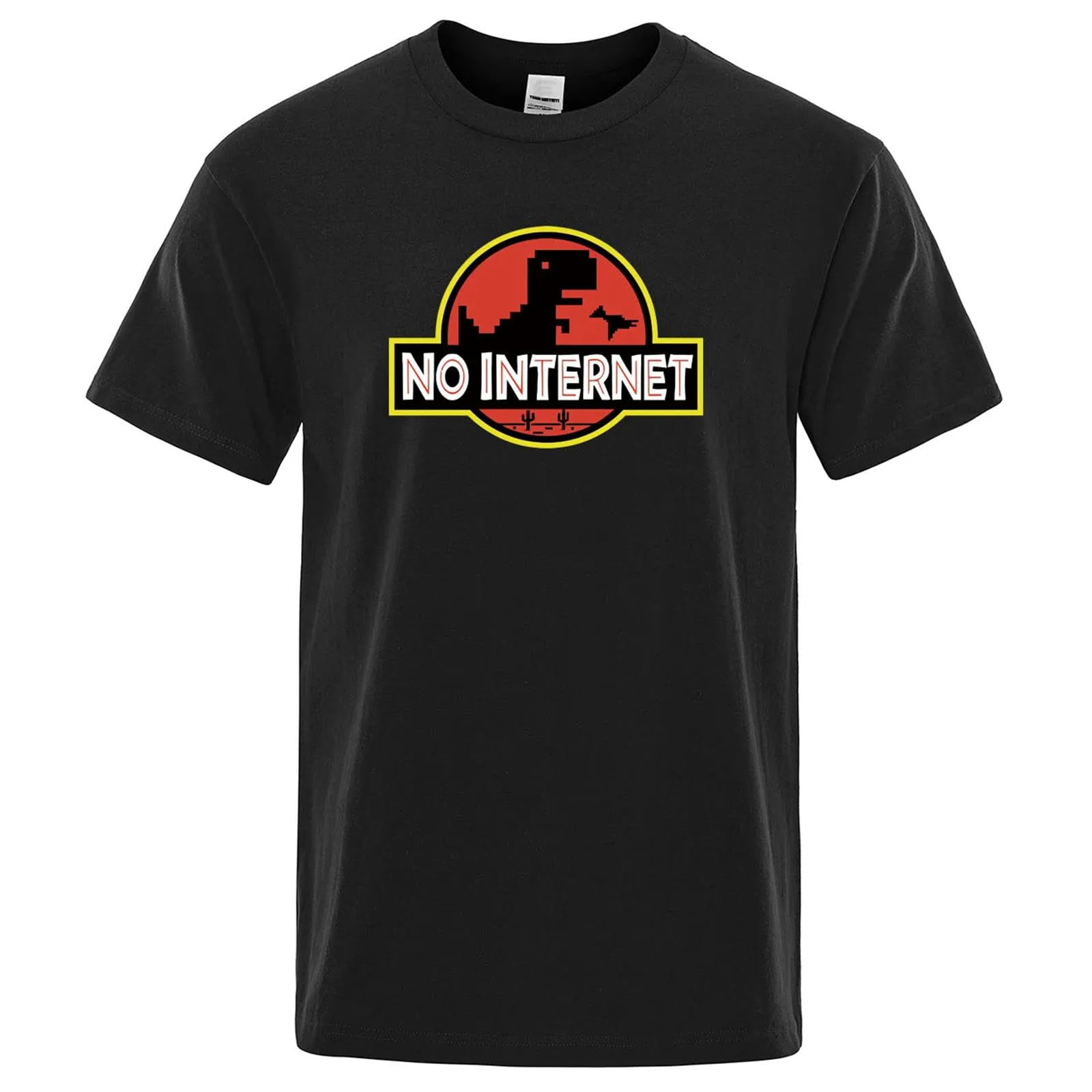 Camisetas Manga Corta Hombre Camiseta con Impresión De Dinosaurios Divertida para Hombres Casual Verano Suelta Hombres-Vino Rojo-l