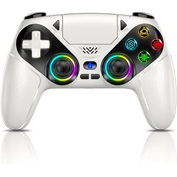 Gamrombo RGB Wireless Controller f&uuml;r PS5/PC/iOS/Android | Bluetooth, back paddles, touchpad, macro, turbo, dual vibration, 6-