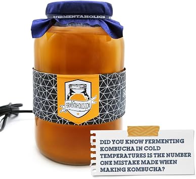 Kombucha Heater | Fermentaholics Kombucha Brewing and Fermentation Heat Mat | Keep Your SCOBY Happy and Productive By Brewing in The Proper Temperature Range