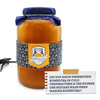 Fermentaholics Kombucha Brewing Starter Kit USDA Certified Organic SCOBY & Tea, Complete Home Kombucha Making Kit with Culture, Kosher Certified (Deluxe Kombucha Brewing Kit)