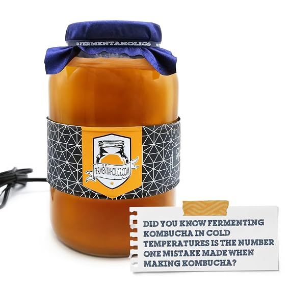 Fermentaholics Kombucha Brewing Starter Kit USDA Certified Organic SCOBY & Tea, Complete Home Kombucha Making Kit with Culture, Kosher Certified (Deluxe Kombucha Brewing Kit)
