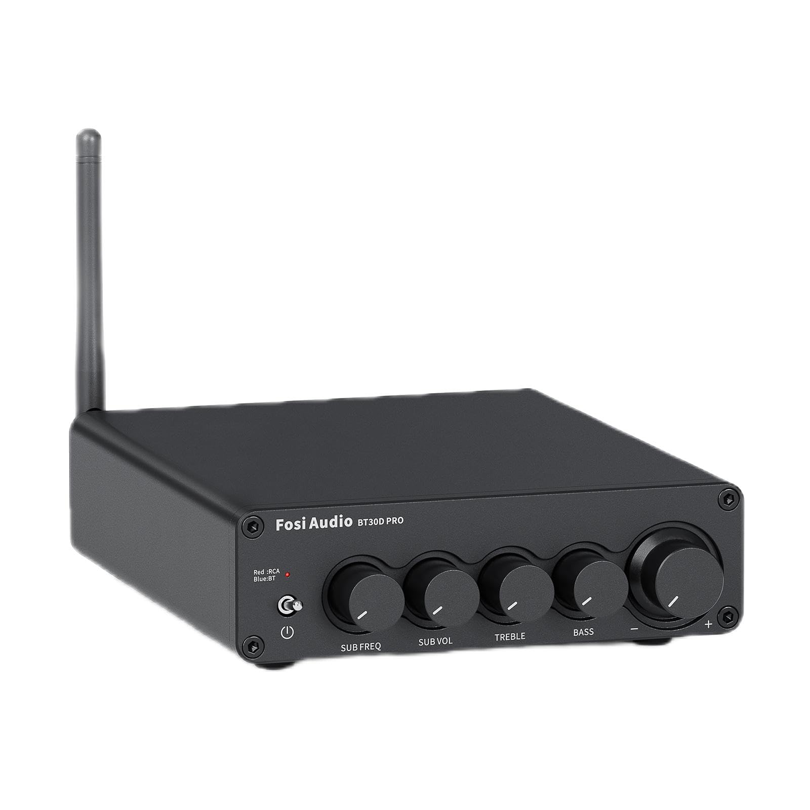 Fosi Audio Bluetooth Subwoofer Amplifier 2.1, BT30D Pro Subwoofer Amp with TPA3255 Chips 165W x2+350W & Bass Treble Control, 2.1 Channel Sub Amplifier for Desktop/Outdoor/Bookshelf Speakers