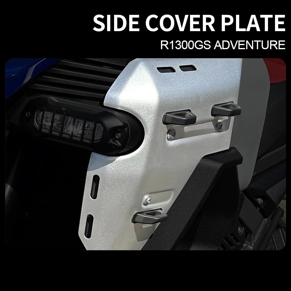 Płyta ochronna zbiornika Do R1300GS Adventure 2024-2026 boczne panele motocyklowe zbiornik na wodę | Osłony Osłona panelu bocznego Osłona ochronna(Silver)