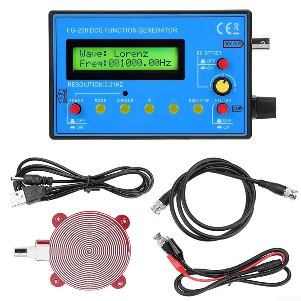 DDS Signalgeneratormodul FG-200 0,01 Hz bis 100 kHz mit 15 Wellenformen für Sinus-Quadrat-Dreieck-Exponential- und Impulsanwendungen