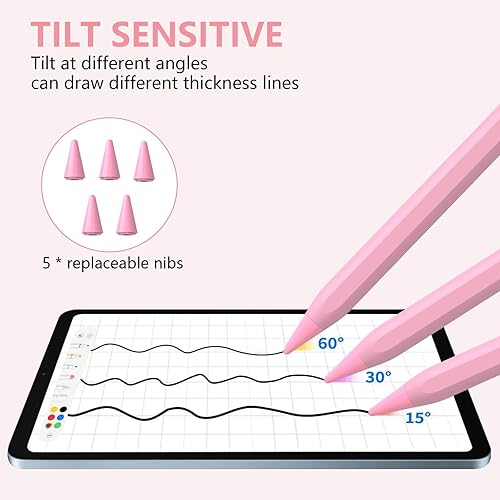 Miniatura 27 de Lápiz óptico para iPad 2018-2023 con rechazo de palma, lápiz activo para iPad de 10ª/9ª/8ª/7ª/6ª generación, para iPad Pro de 11/12.9 pulgadas