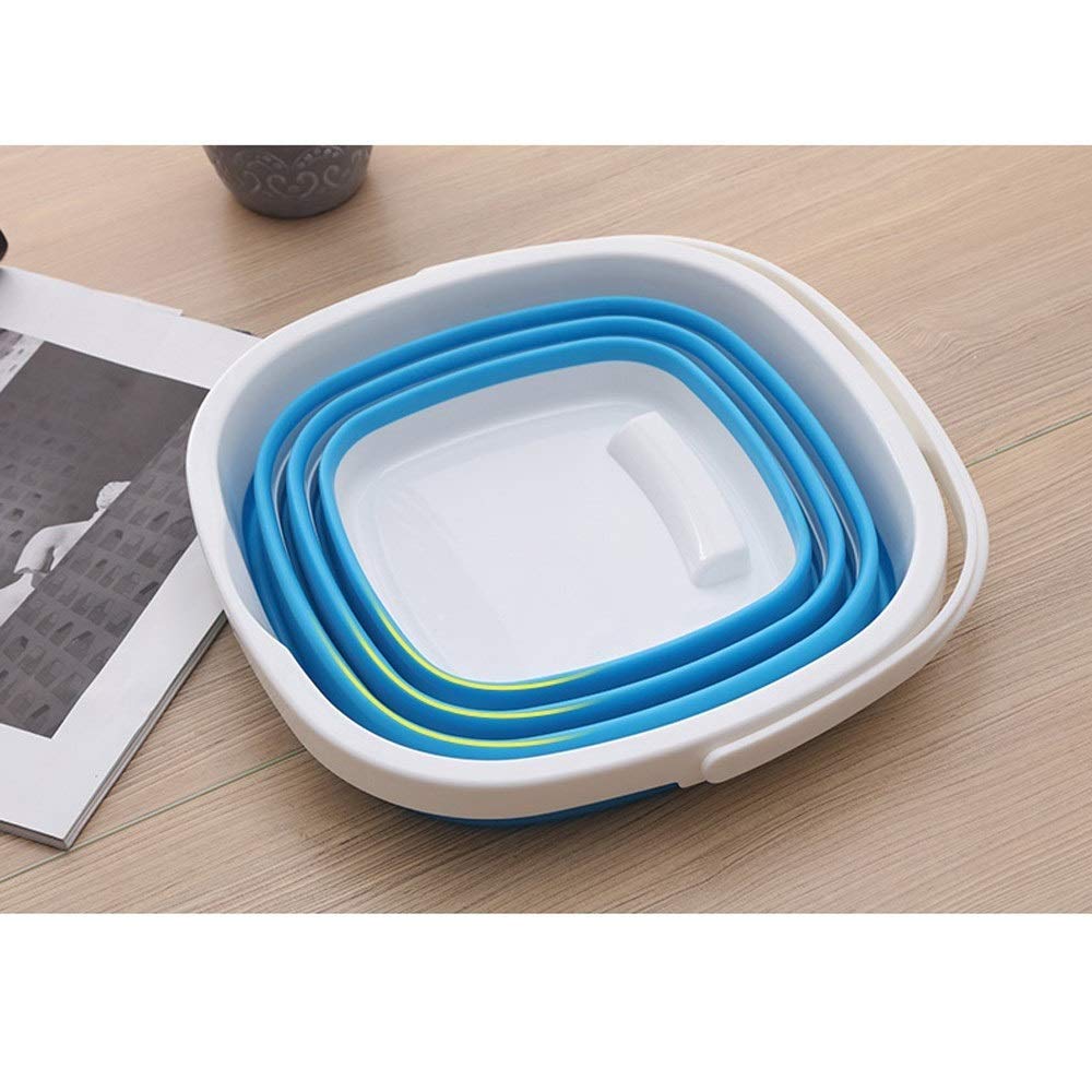 Cubo Plástico Plegable, Cubo Plegable De La Pesca De La Capacidad Grande con La Manija/El Acampar/El Lavado De Coches/La Tina Portátil del Lavadero