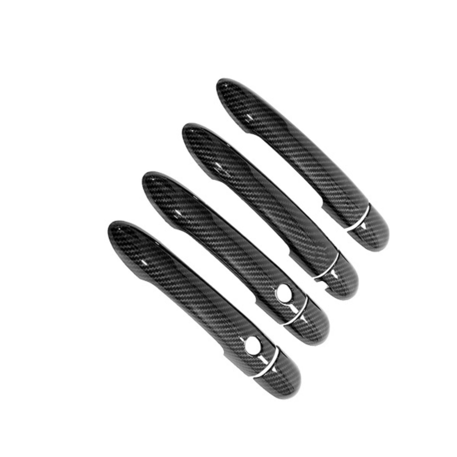 Couverture de poignée de porte en fibre de carbone pour Renault Scenic 2 élégante