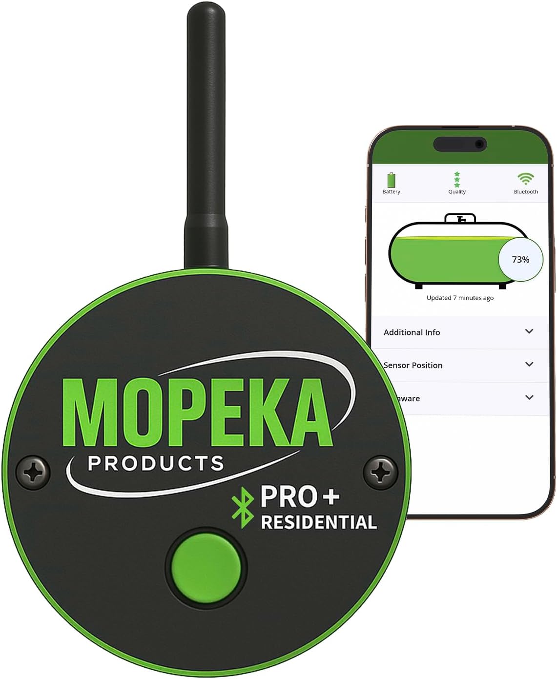 Mopeka PRO+ Long Range Ultrasonic Wireless Propane Tank Monitor For Residenti...