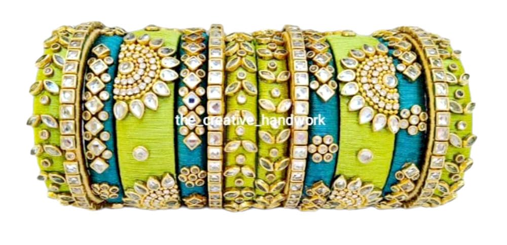 See full amazon price history chart for Neta Jewels Silk thread bangles kundan bangles Green And Blue colour for use for women/girls (2-6) Neta Jewels Silk thread bangles kundan bangles Green And Blue colour for use for women/girls (2-6) (B0CGNPC1F5) Amazon Price History, Amazon Price Tracker