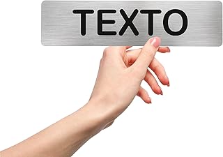 MovilCom® - Señal de acero inoxidable PERSONALIZABLE | Placa puerta | Señal informativa | Cartel Puerta 200X50mm