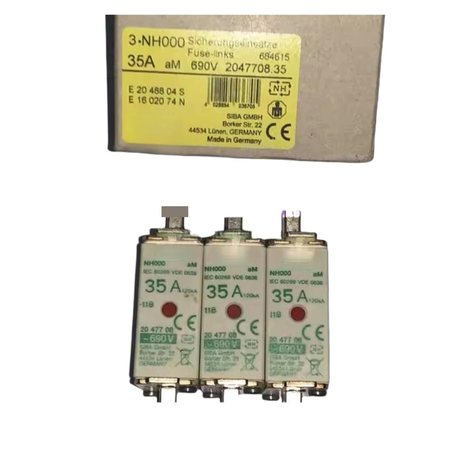 Fusible 2047708 16A et cartouches cylindriques pour protection électrique domestique