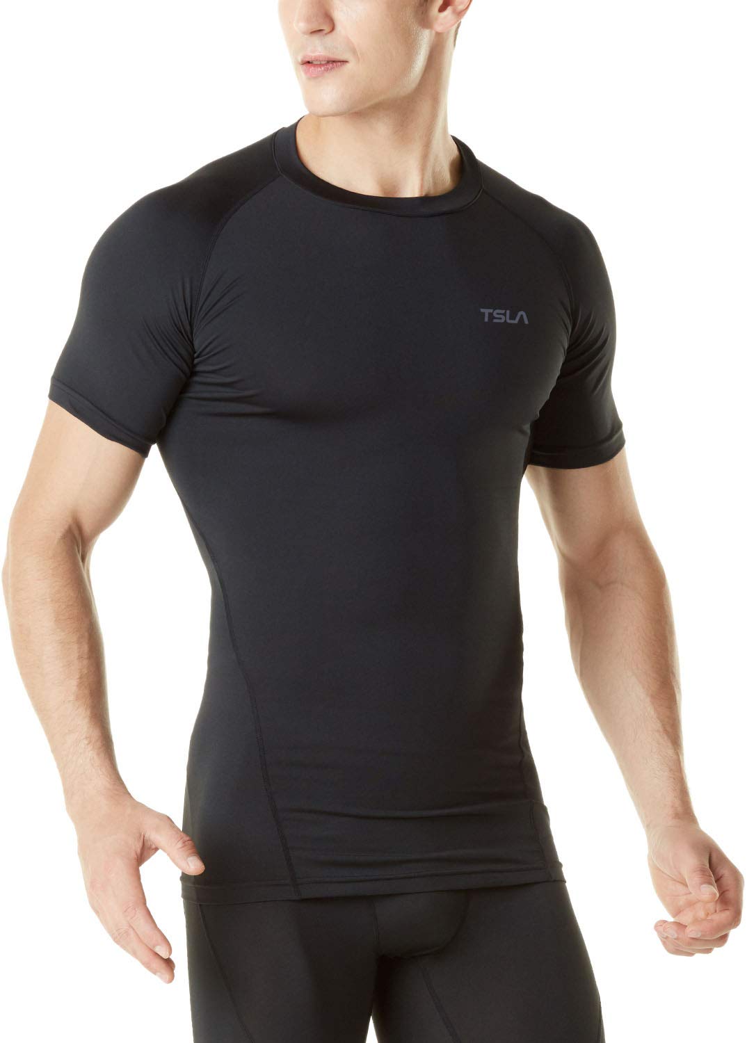 Men's Thermal Short Sleeve Compression Shirts, Athletic Sports Base Layer Top, Winter Gear Running T-Shirt
