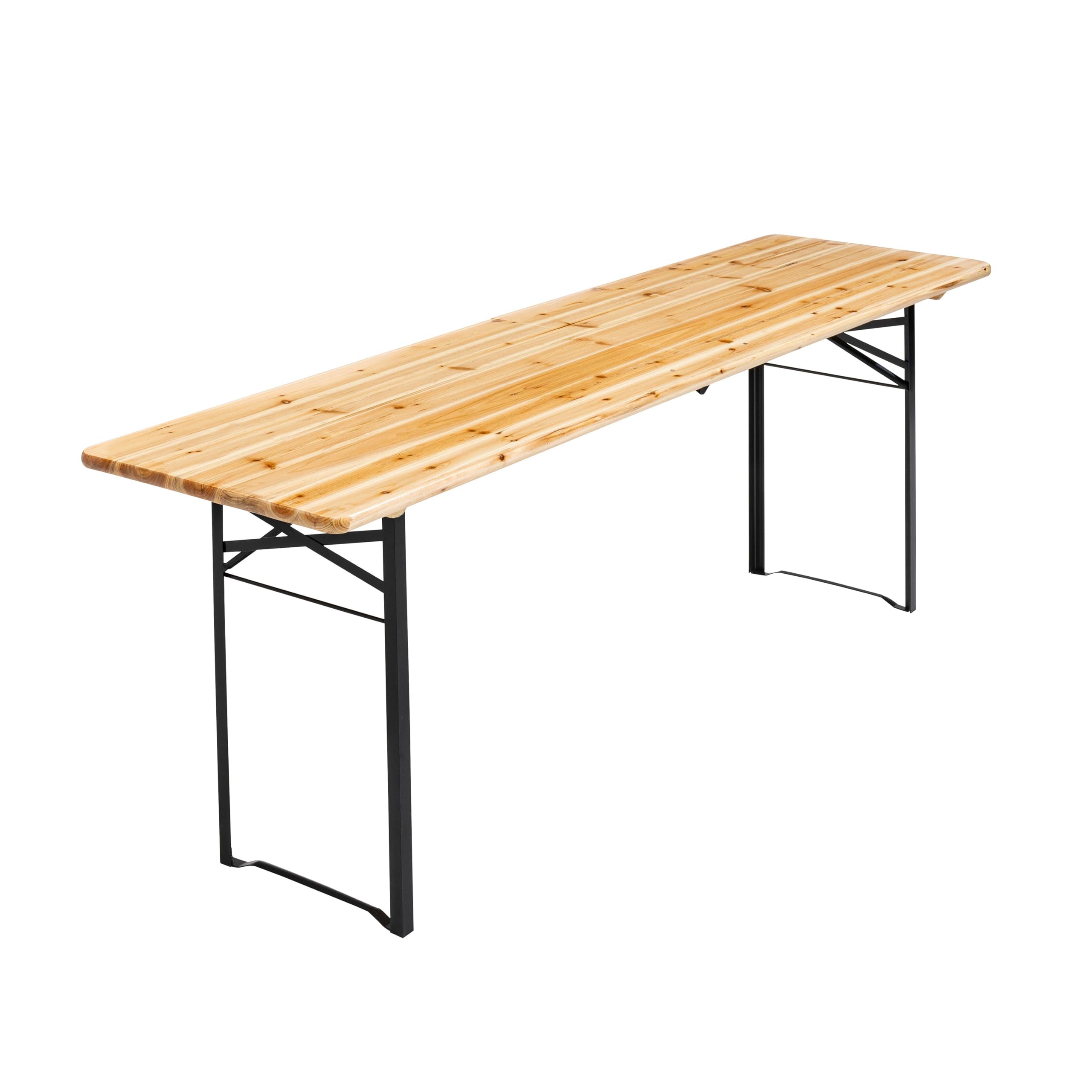 MobEventPro Table de Brasserie en Bois Pliante 218 cm