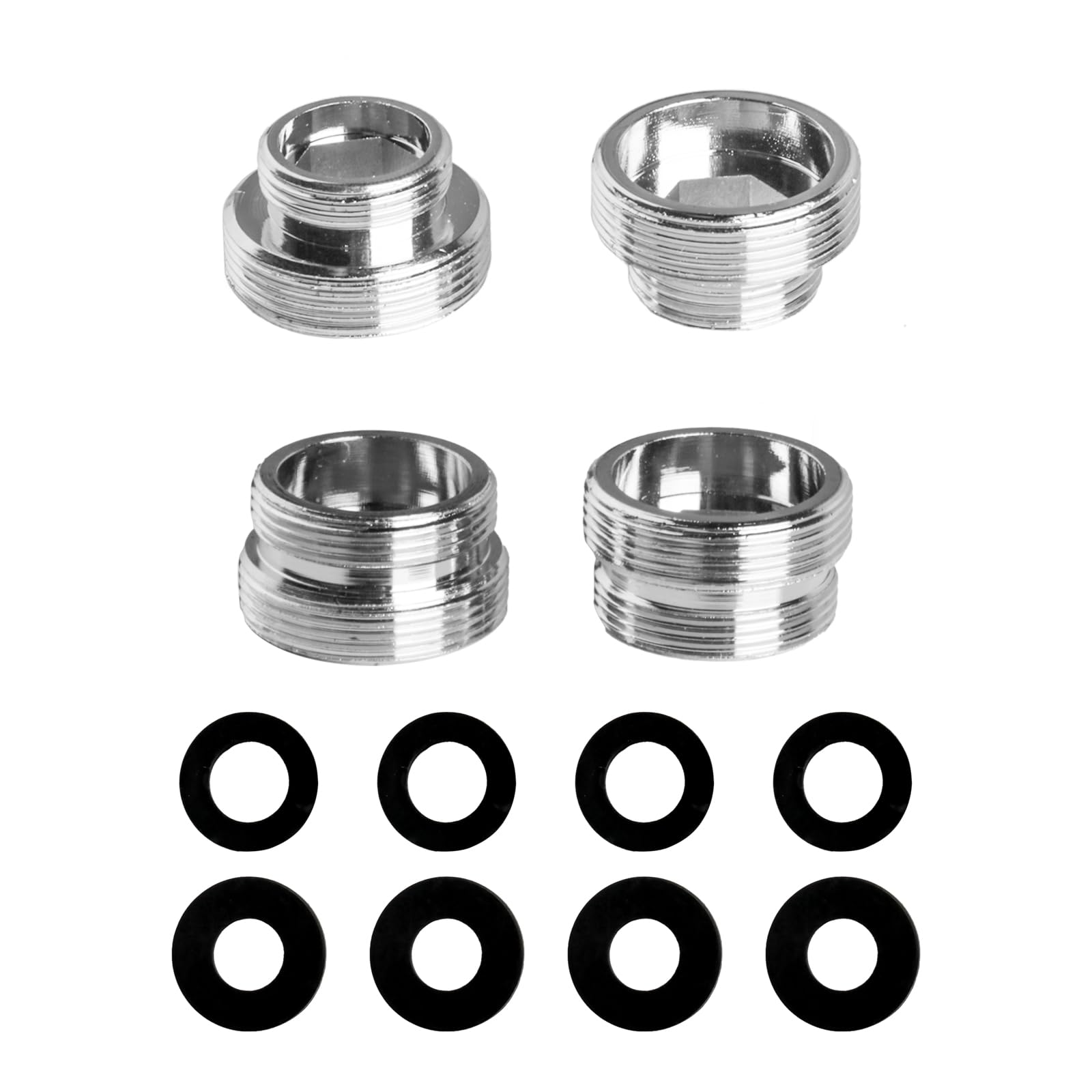 Kit di 4 adattatori per rubinetto, da M16 a M22, da M18 a M22, da M20 a M22, filettatura maschio da M22 a M22, adattatore universale per rubinetto per lavello da cucina, bagno, lavello acqua