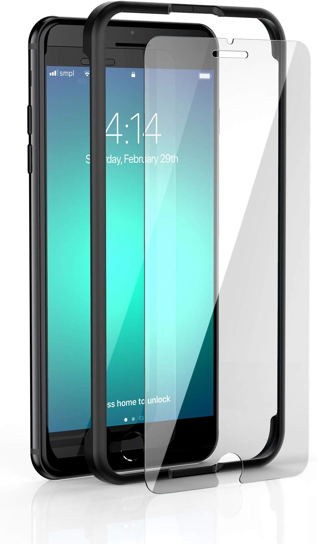 SMPL. Glass Screen Protector for Apple iPhone 7 Plus and iPhone 8 Plus, Tempered Glass Film, 2-Pack