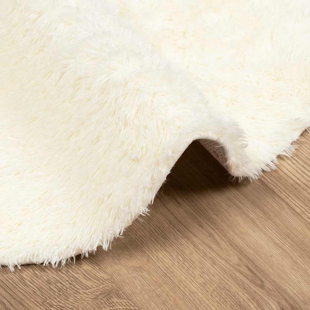 Tappeto shaggy, a pelo lungo, 120 x 120 cm, in poliestere, antiscivolo, per soggiorno, camera da letto e balcone, facile da pulire, con pelo morbido, leggero