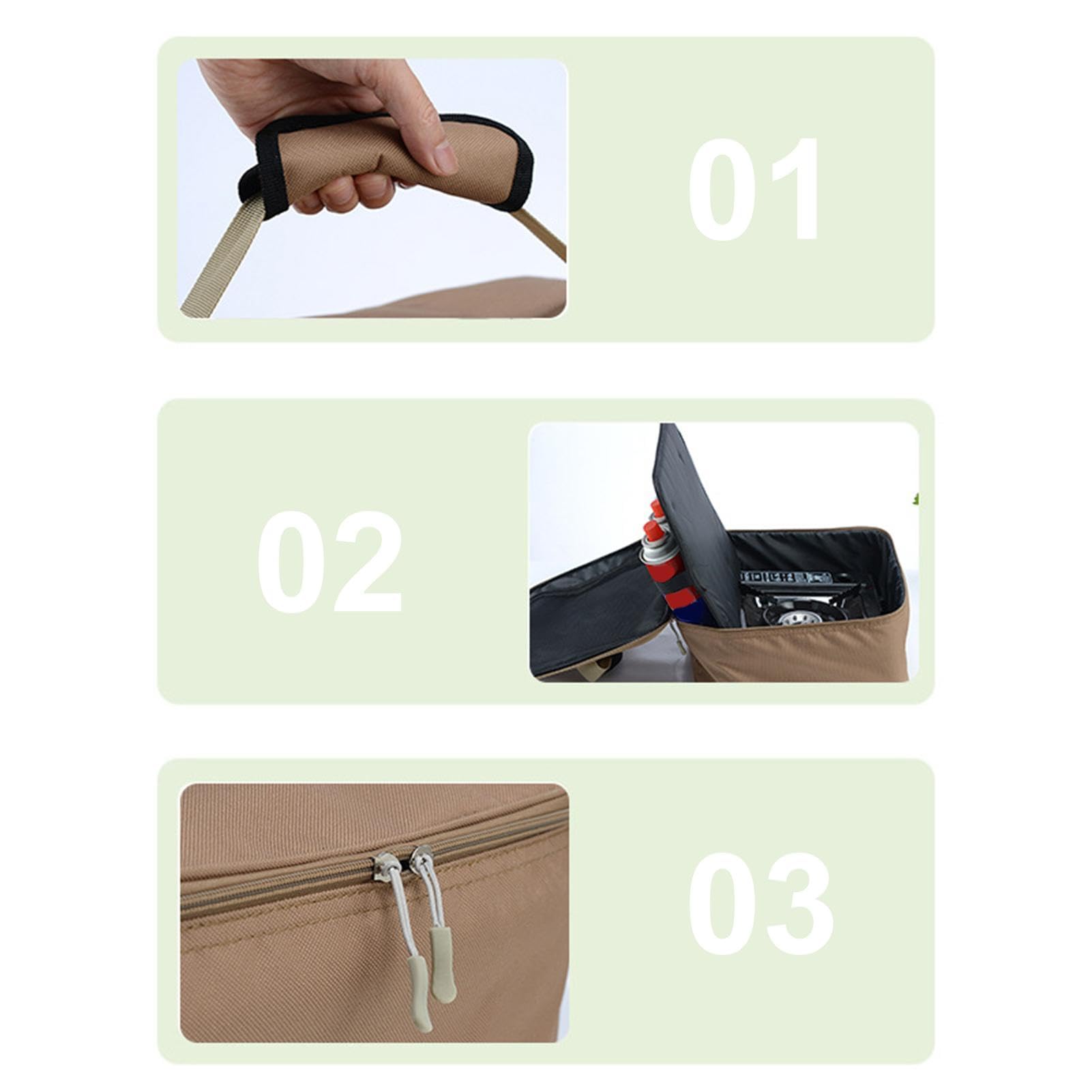 Transporttasche für Campingkocher, Tasche für Campingkocher, Transporttasche, Aufbewahrungstasche für Campingkocher – tragbare Tragetasche für Pfannenbrenner, Tragetasche in T-Form