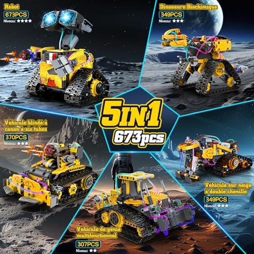 Idées cadeaux garçons 6 à 12 ans avec ce robot télécommandé jaune - 3