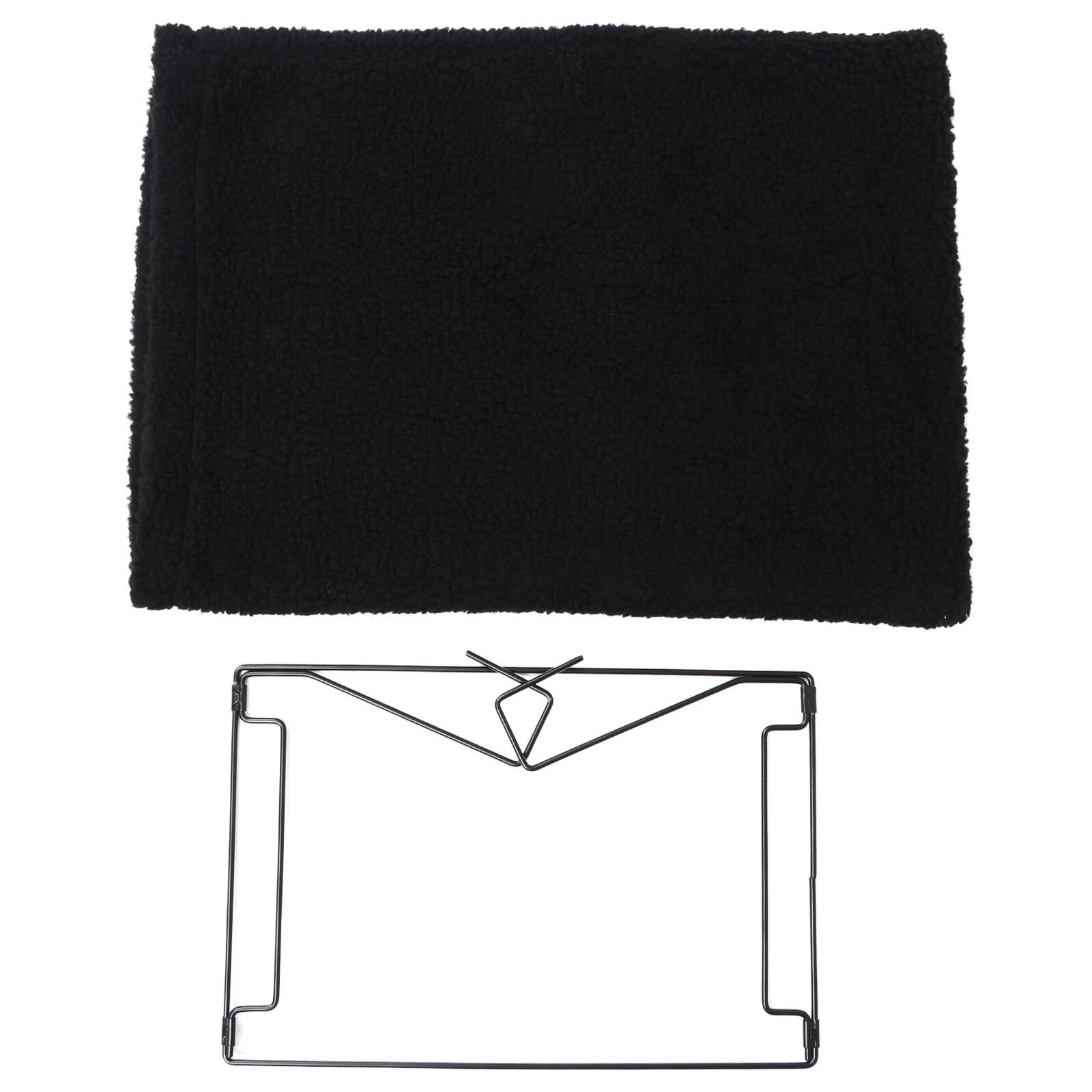 SHINEOFI Hamac Chat Suspendu pour Radiateur Cadre Métallique Noir, Lit Chaud en Polyester Amovible, pour Chatons et Animaux Domestiques