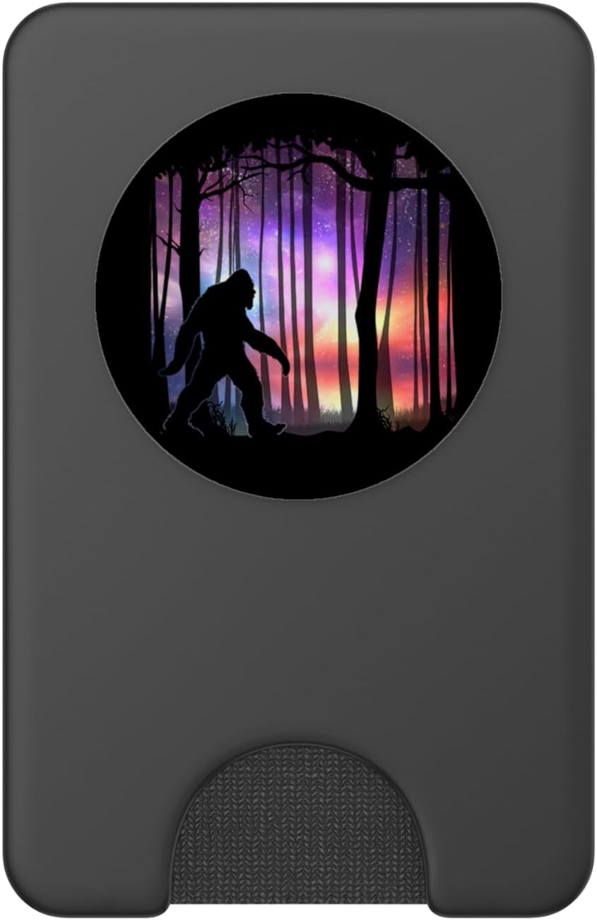 Bigfoot Northern Lights Sasquatch Galaxy Space Lover PopSockets PopWallet for MagSafe