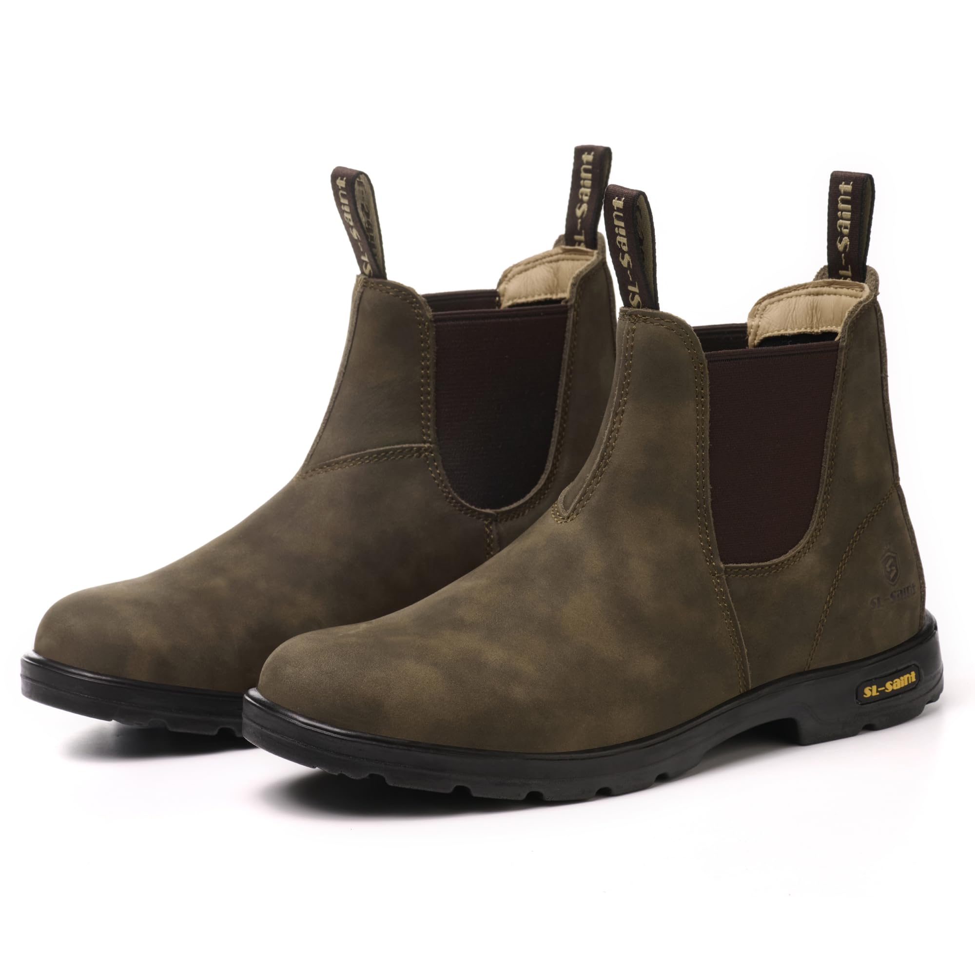 Herren Classic Chelsea Boots Knöchelmodische Slipper Aus Vollnarbenleder Lässig und Leicht