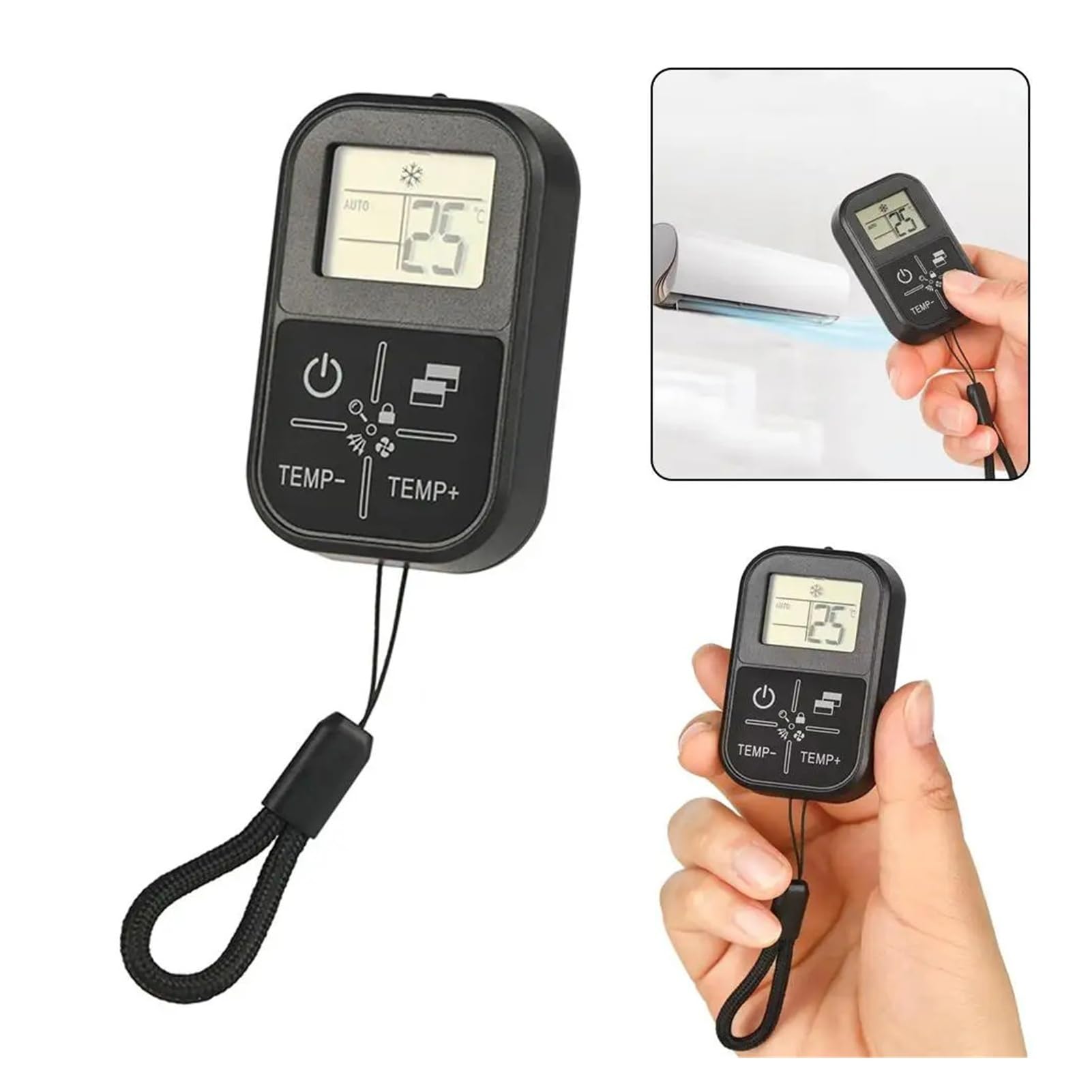 1pc NEW Mini Universal AC Remote Control With Temperature Display CR2032 Battery, Compact Air Conditioner For All Brands(10pcs-regular)