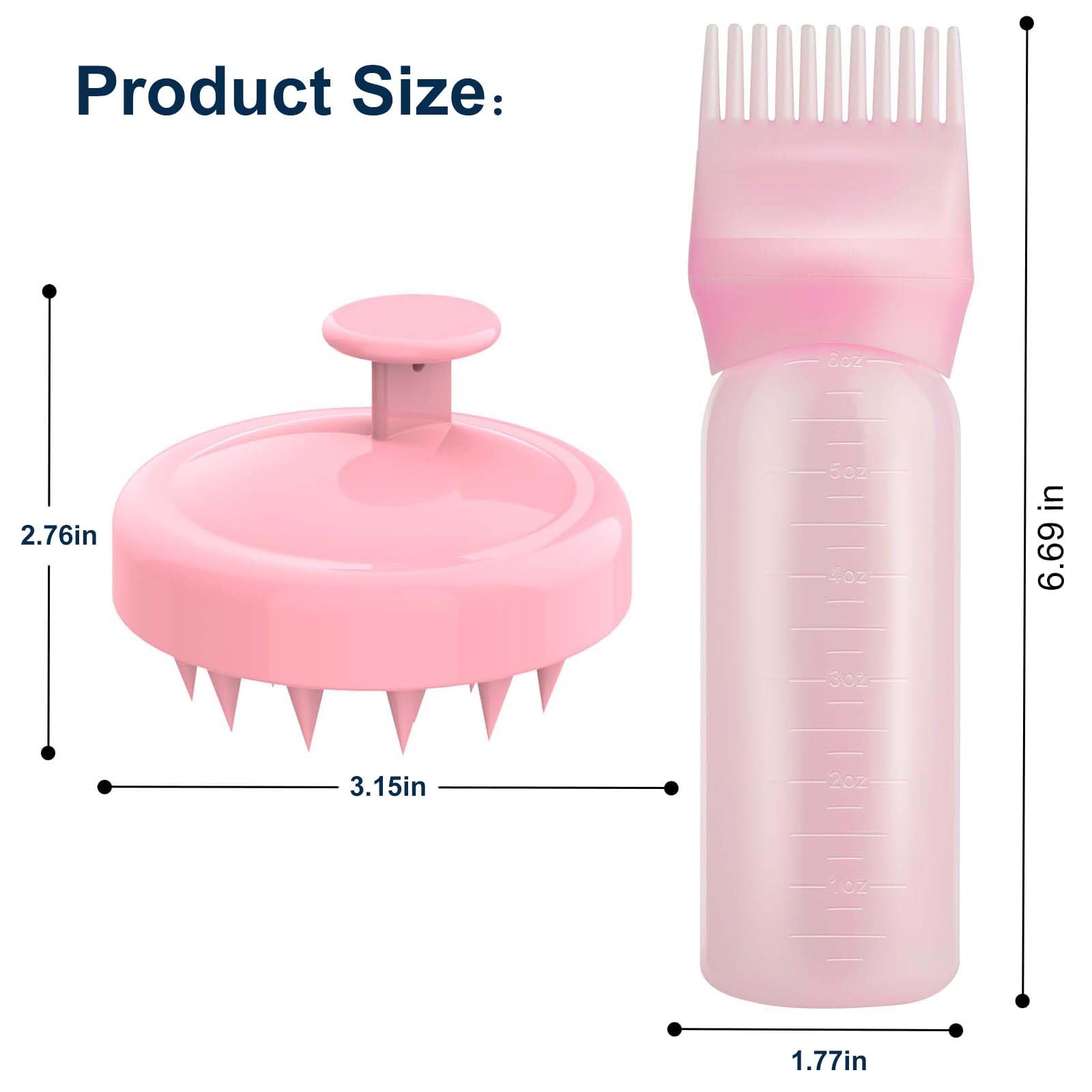 Applicatore Olio Capelli,Massaggiatore Cuoio Capelluto + Applicatore Tintura per Capello Spazzola Massaggio Capelli per Capello Trattamento del Cuoio Capelluto Essenziale