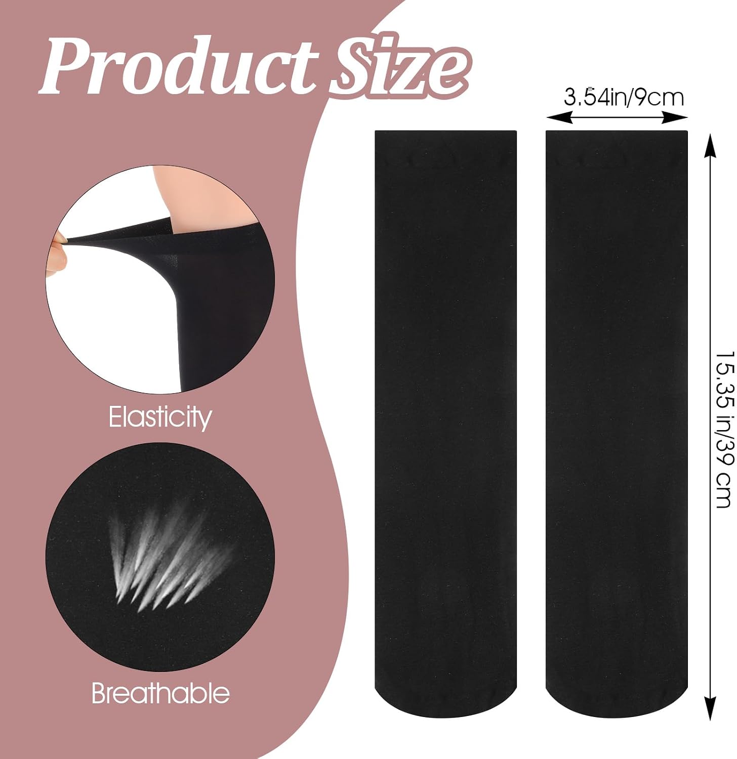 3 Pairs Womens Knee High Socks Long Black Socks for Women Opaque Trouser Socks Stretchy Velvet Dress Stockings Size 5-11