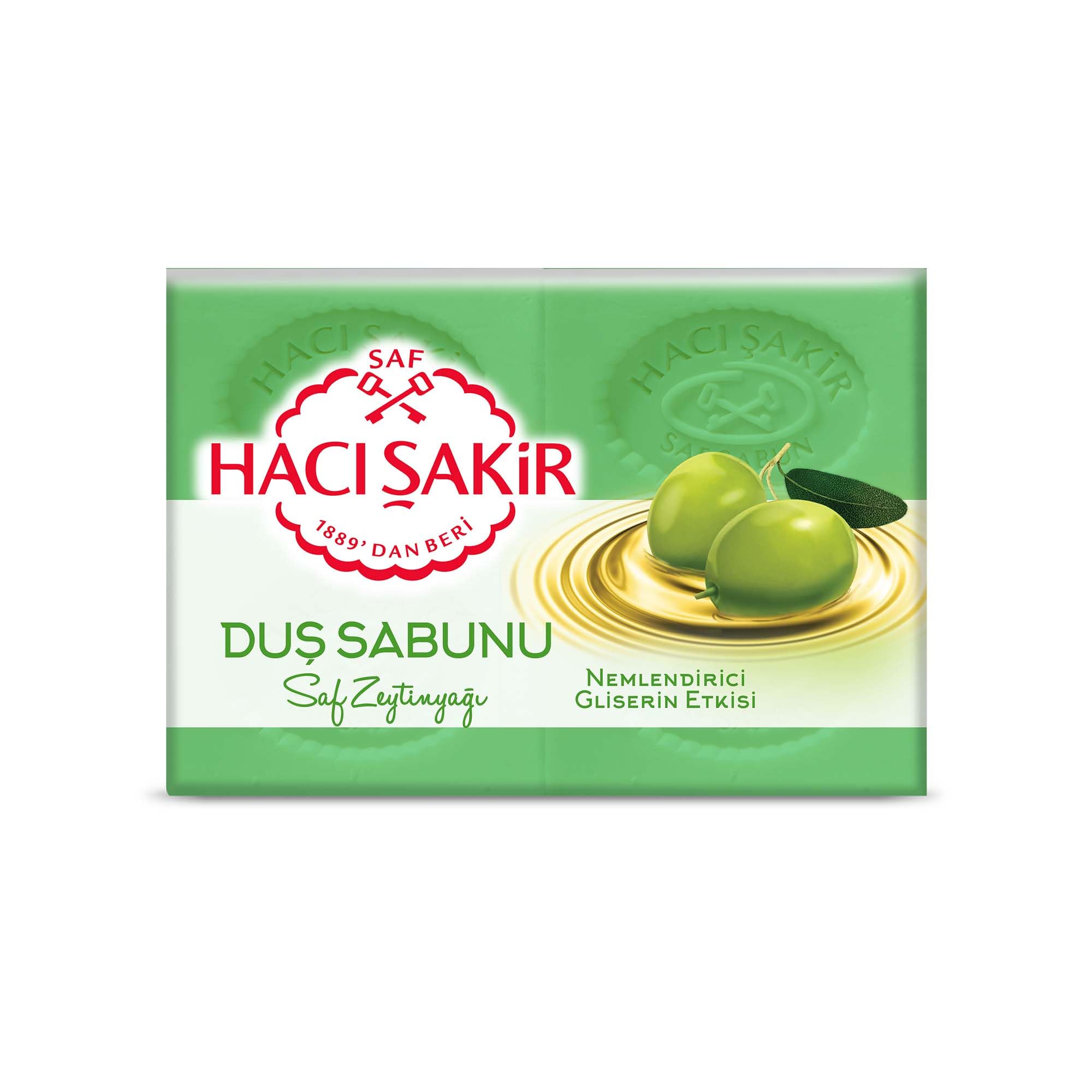 Hacı Şakir Zeytinyağı Gliserinli Saf Zeytinyağı Duş Sabunu (4 Adet)