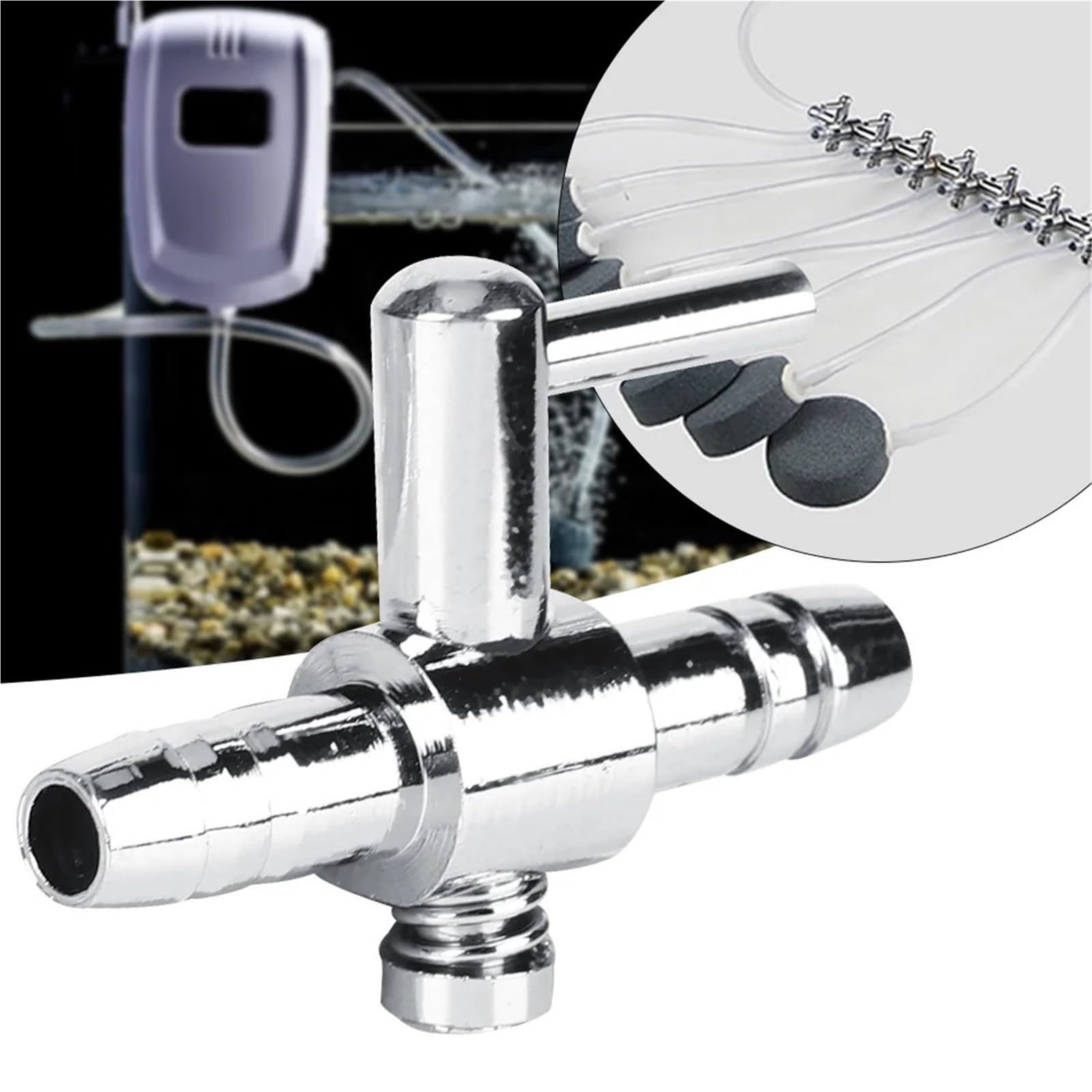Válvula de aire para acuario, 20 unidades, acero inoxidable, bomba de oxígeno, válvula de ajuste de volumen, válvula de control de accesorios de peces para bombas, sistemas de aire de sala de