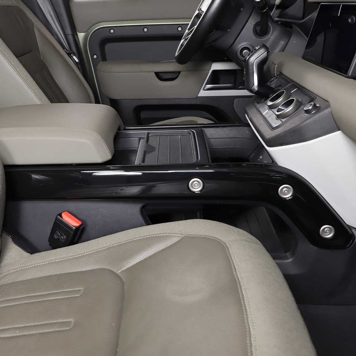 2 szt. ABS plastikowa konsola środkowa zmiany biegów boczne paski dekoracyjne do Land Rover Defender 90 110 130 2020-2023 akcesoria samochodowe