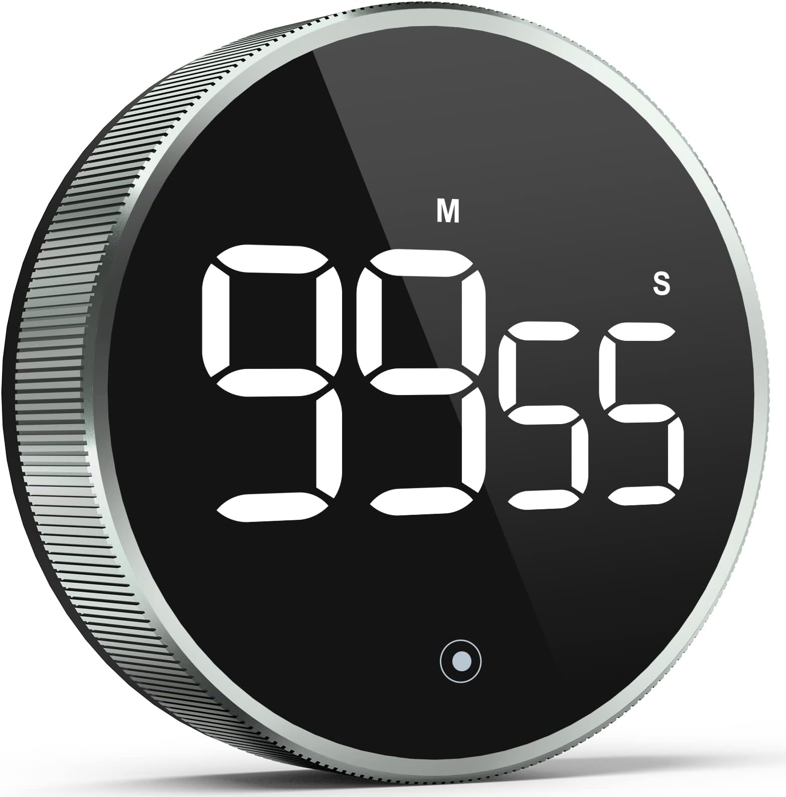 Digital Kitchen Timer, 3.8'' Large LED Display Countdown Countup Timer, Timer for Kids, Classroom Magnetic Timer, Adjustable Volume, Brightness, Easy for Cooking/Study/Office/Exercise (Ridged Knob)