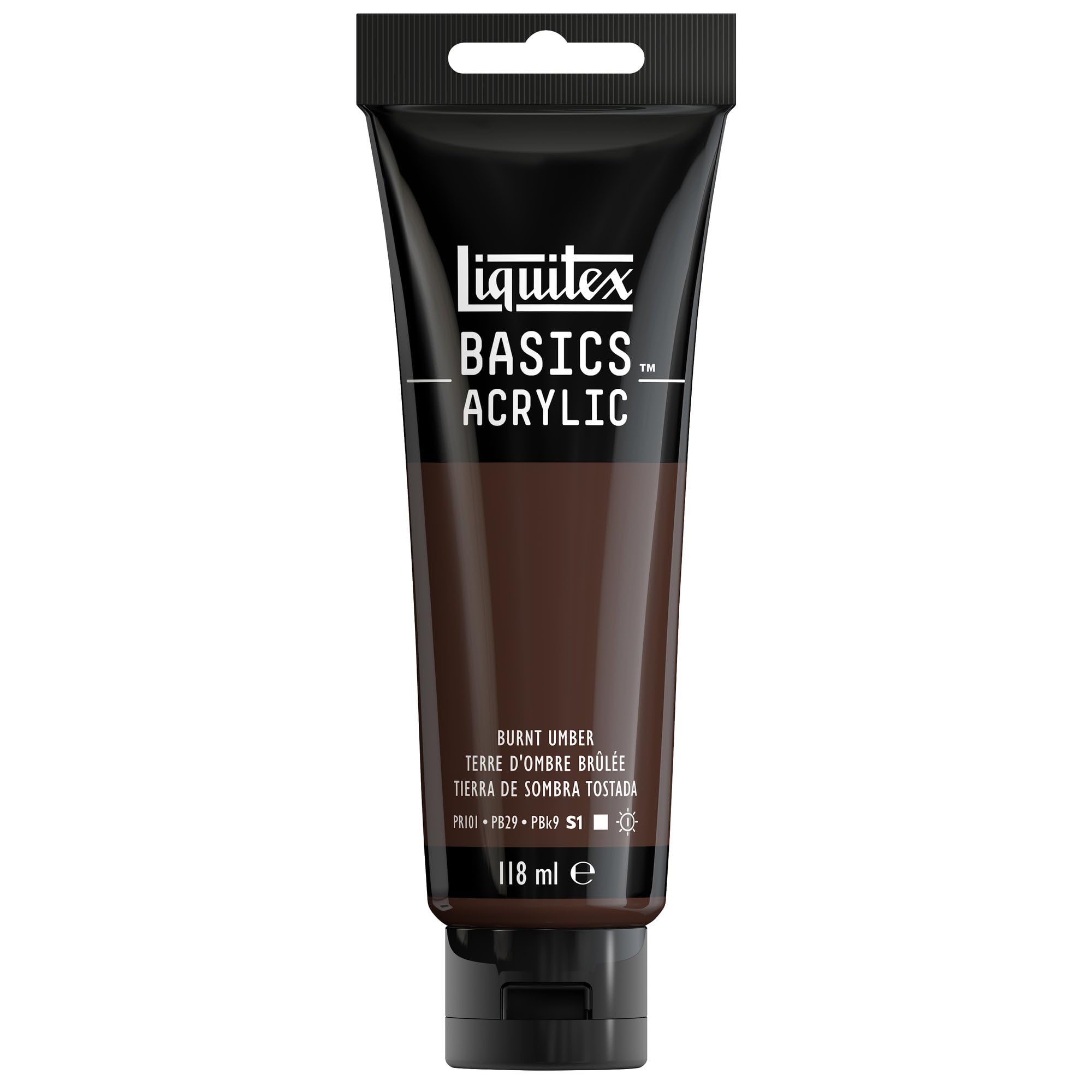Liquitex Basics Acrylic Paint, Burnt Umber, 118 ml