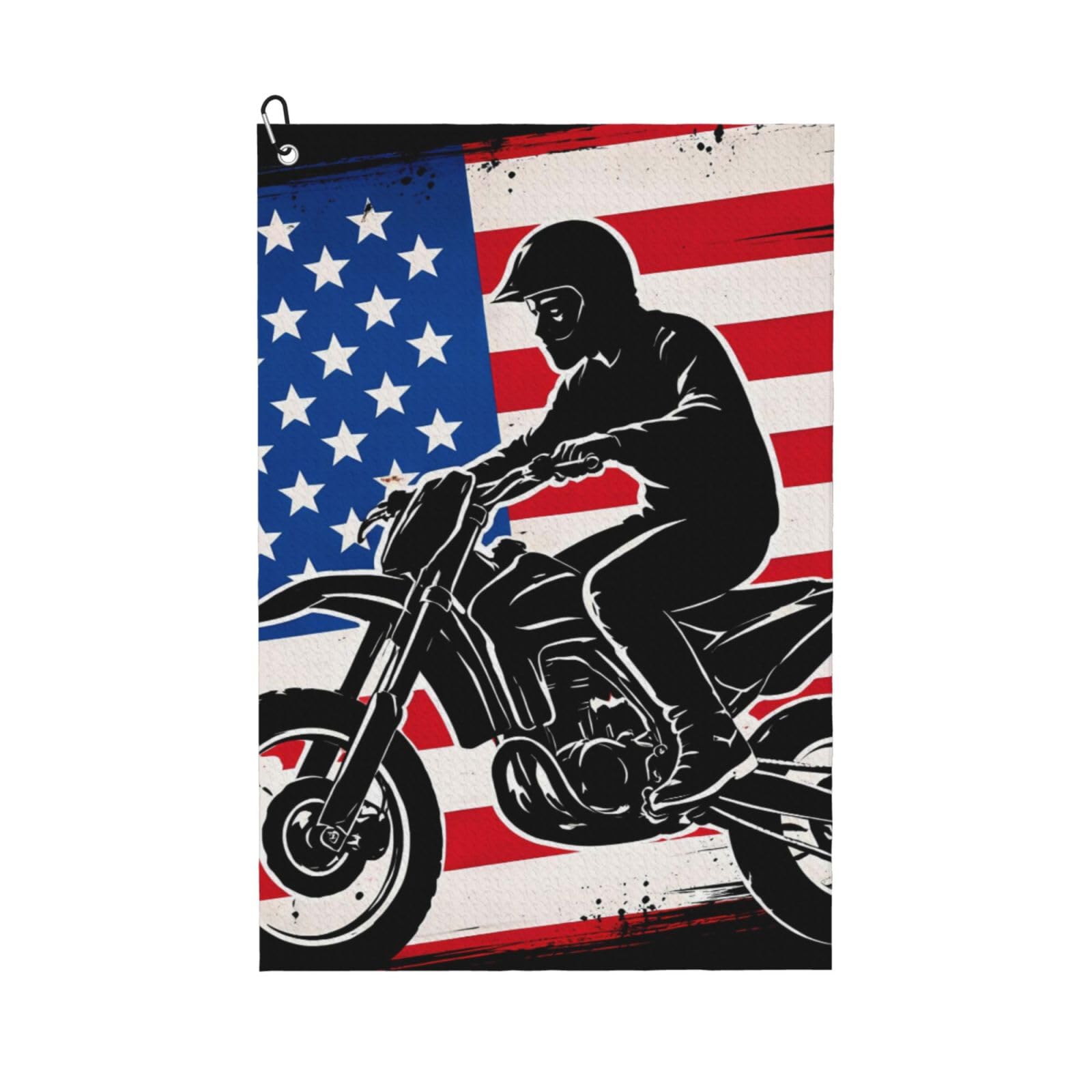 BSDFGSDD Motorcycle American Flag Golf Towel 24 x 16 inches