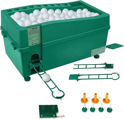 Miniatura 1 de Automatic Golf Ball Dispenser Machine, No Electricity Required Tee Up Golf Ball Teeing Device Golf Club Organizer with Adjustable Foot Stand