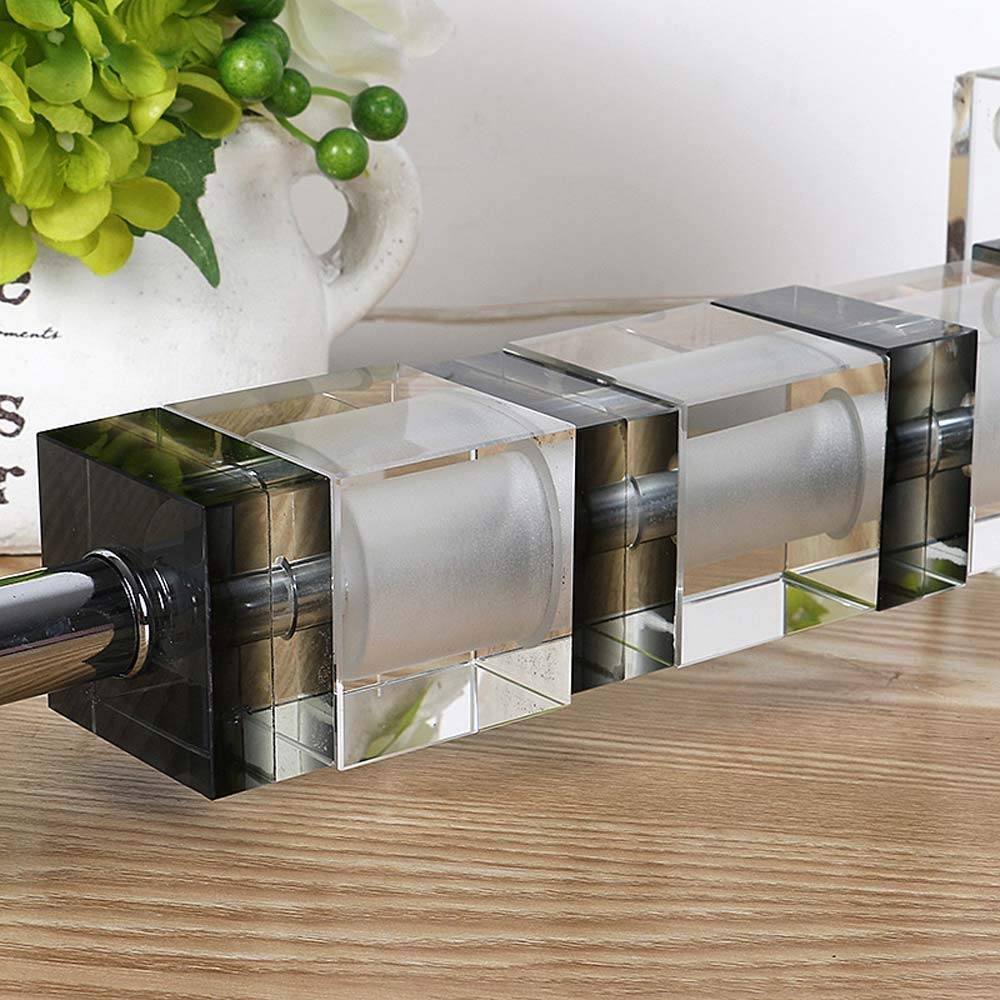 HHRLCH Lampy stołowe Kryształowe lampy biurkowe z abażurem z tkaniny, współczesne szkło i metalowa podstawa, idealne do salonu, sypialni, przy łóżku, 12 x 21,6 cala, beżowe