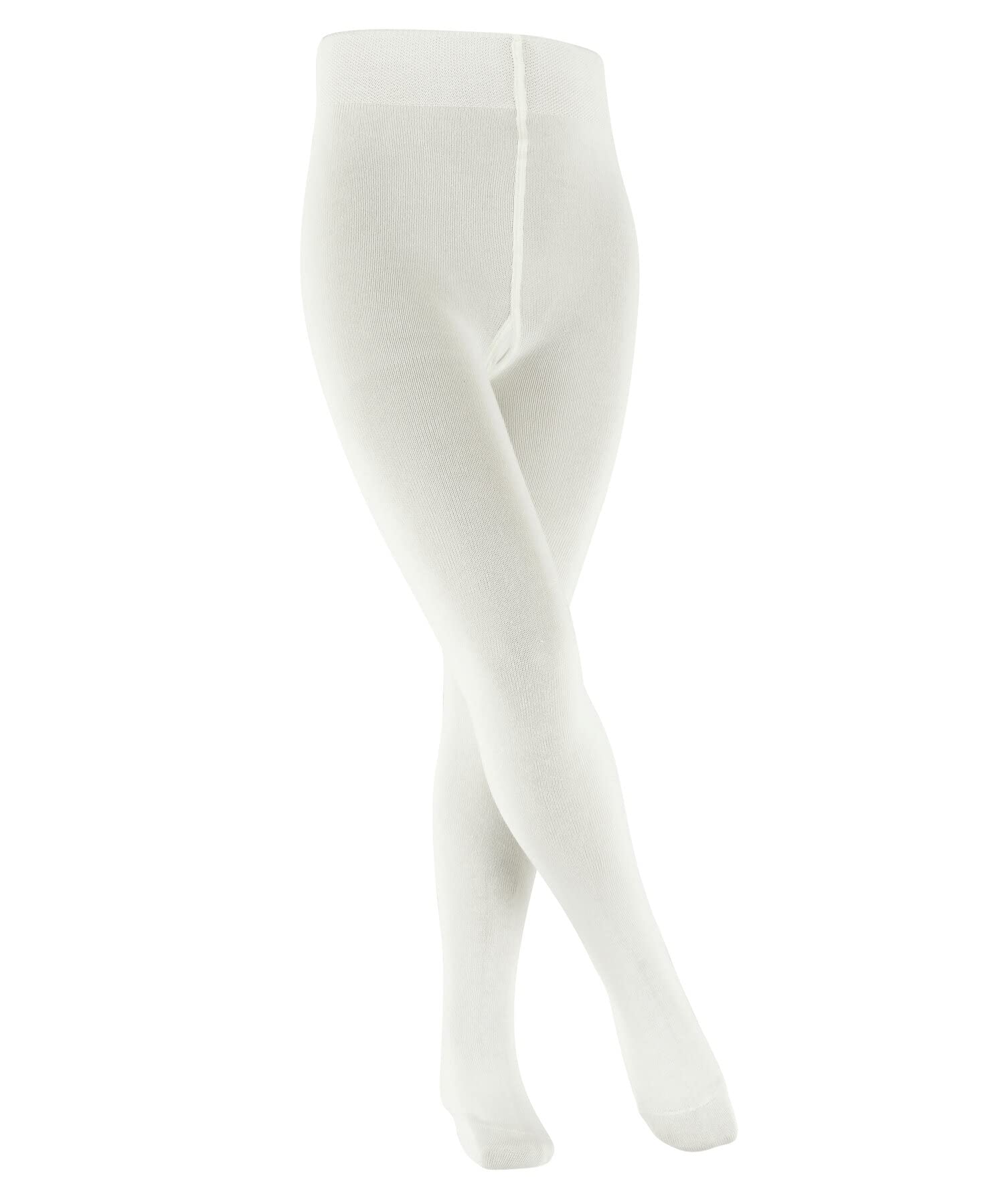 FALKE Unisex Kids Family K Ti Sustainable Cotton Plain 1 Pair Tights, White Off-White 2040, 5.5-8