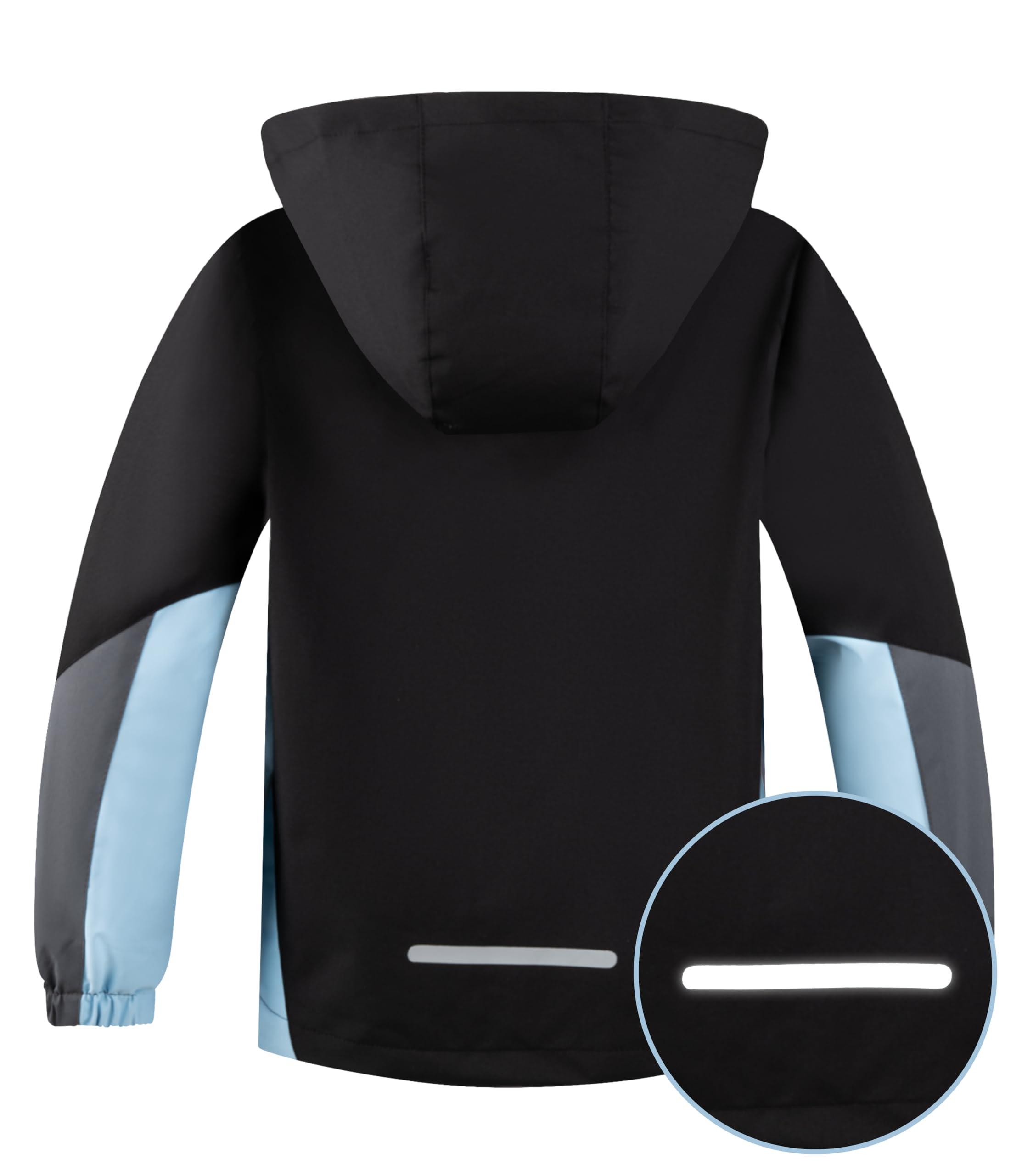 Veste de pluie mi-saison pour enfant, garçon, imperméable, légère, avec couleurs contrastées