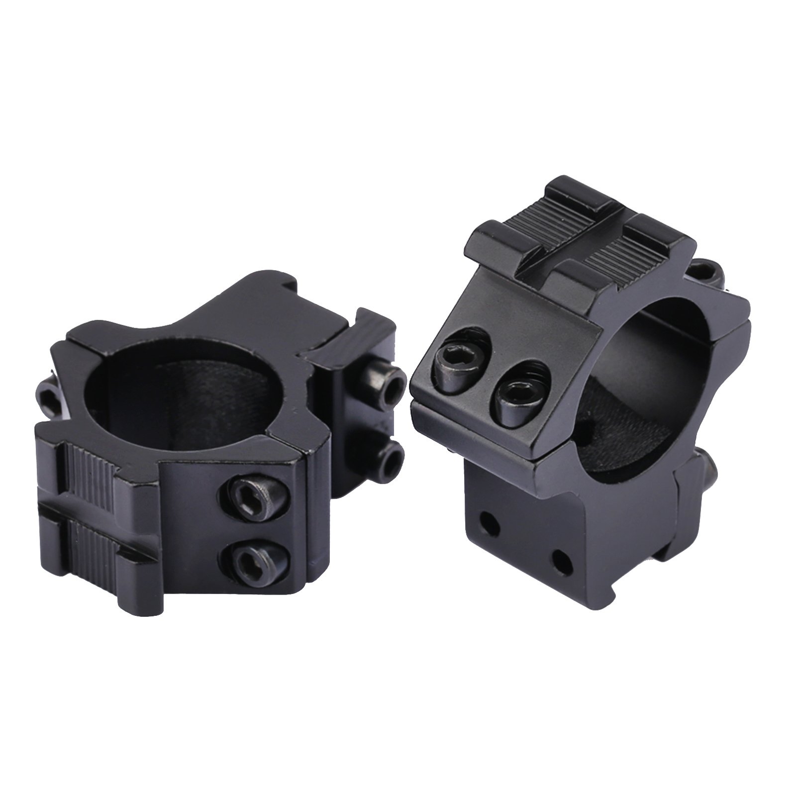 2Pcs 25.4mm 1" Scope Ring Low Profile 11mm Dovetail Rail Mount&20mm Top Rail